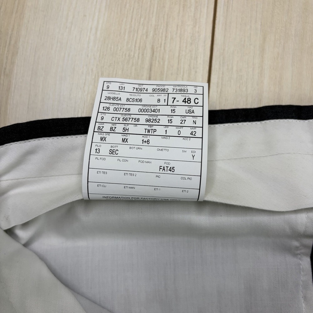 Ermenegildo Zegna Gray Twill Wool Suit Dress Pants Mens 33x31 Trousers - Picture 7 of 16